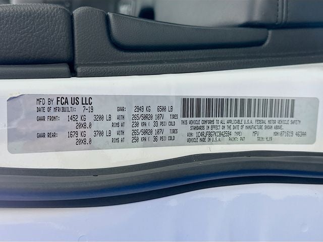 2019 Jeep Grand Cherokee Limited X