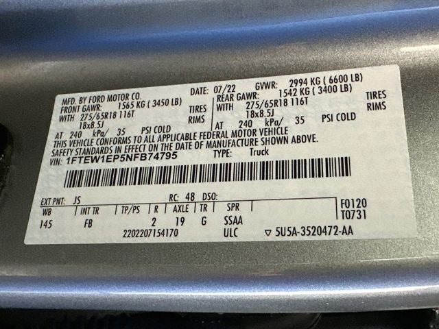 2022 Ford F-150 XLT