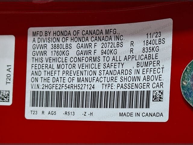 2024 Honda Civic Sport
