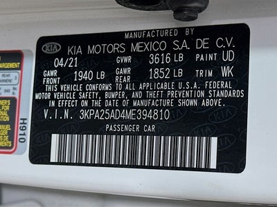 2021 Kia Rio S