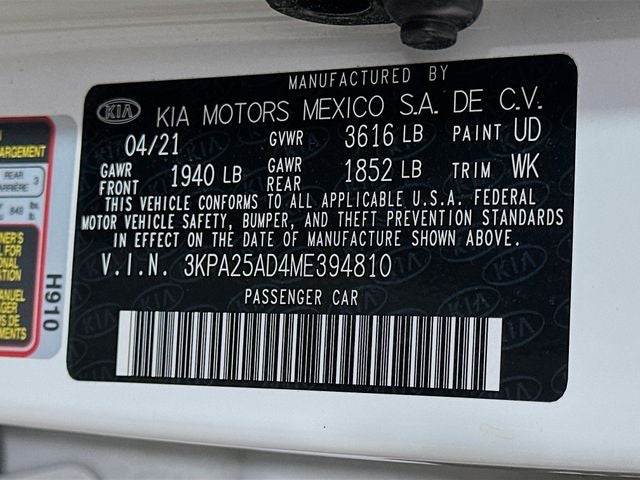 2021 Kia Rio S