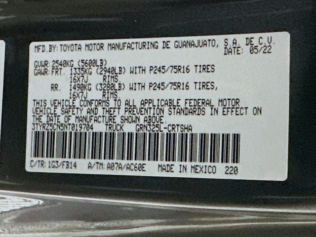2022 Toyota Tacoma SR5 V6