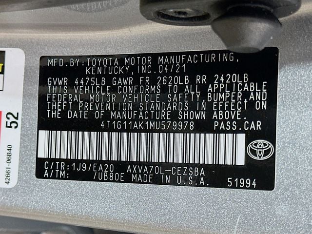 2021 Toyota Camry SE