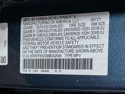 2021 Honda Pilot Special Edition