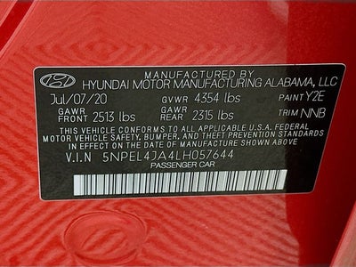 2020 Hyundai Sonata SEL