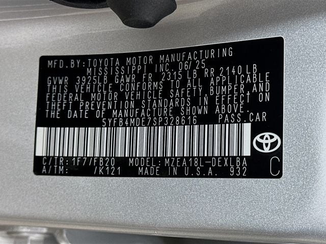 2025 Toyota Corolla LE