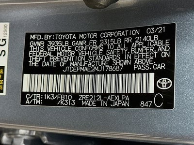 2021 Toyota Corolla LE