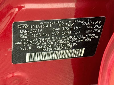 2020 Hyundai Elantra SE