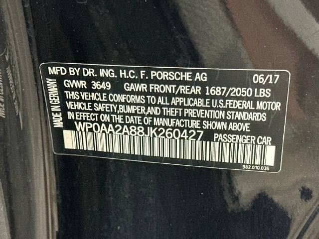 2018 Porsche 718 Cayman Base