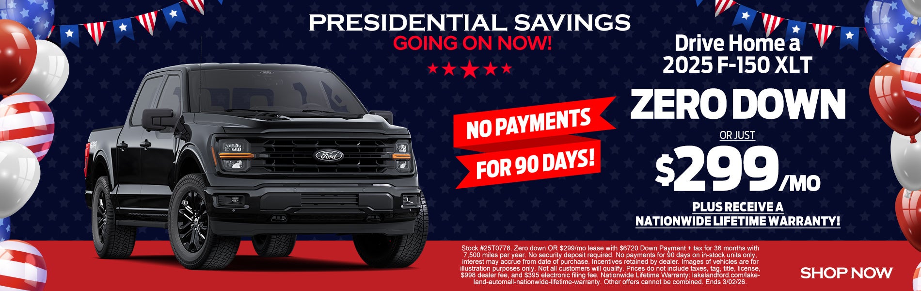 2025 F-150 XLT $299/mo OR ZERO DOWN