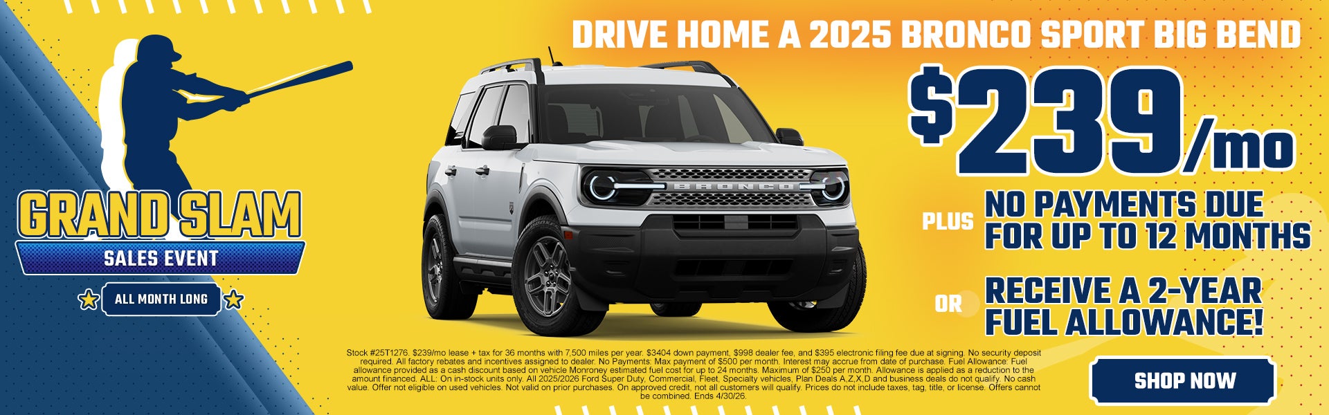 2025 Bronco $239/mo