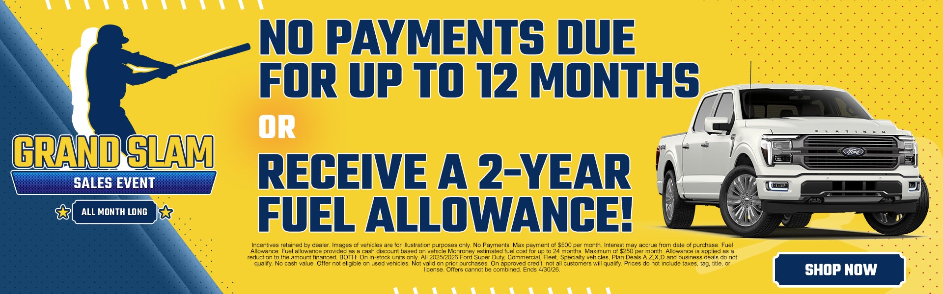 No Payments for 12 Months or 2-Years Fuel Allowance