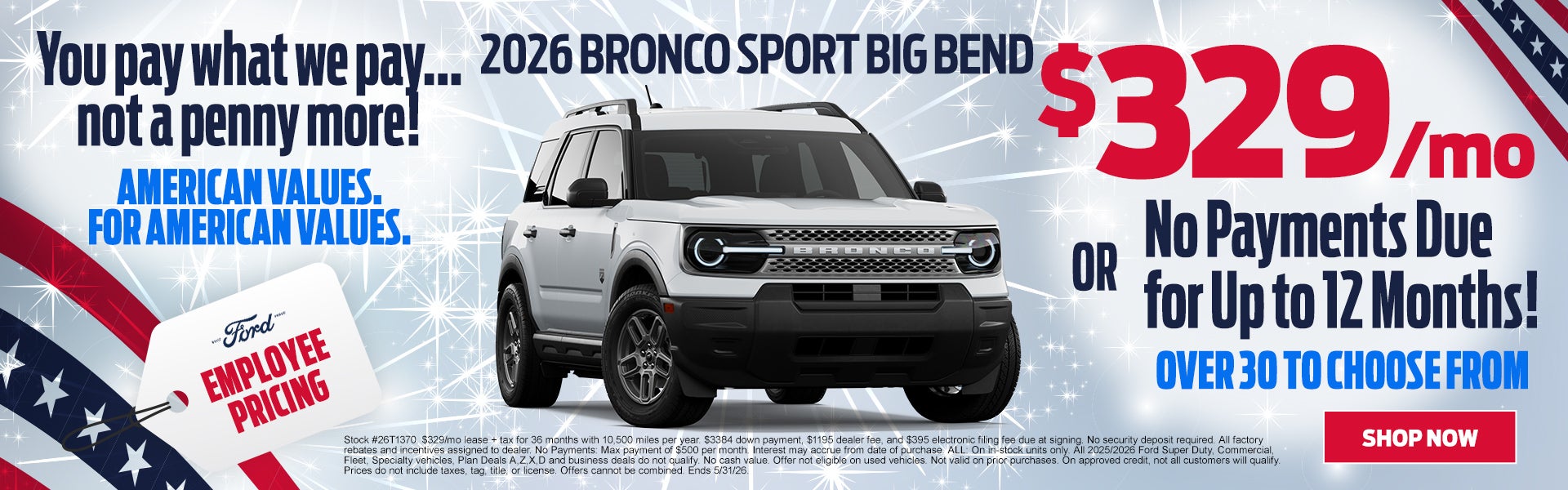2026 Bronco $239/mo
