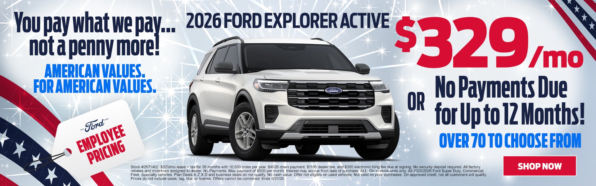 2026 Explorer Active $279/mo