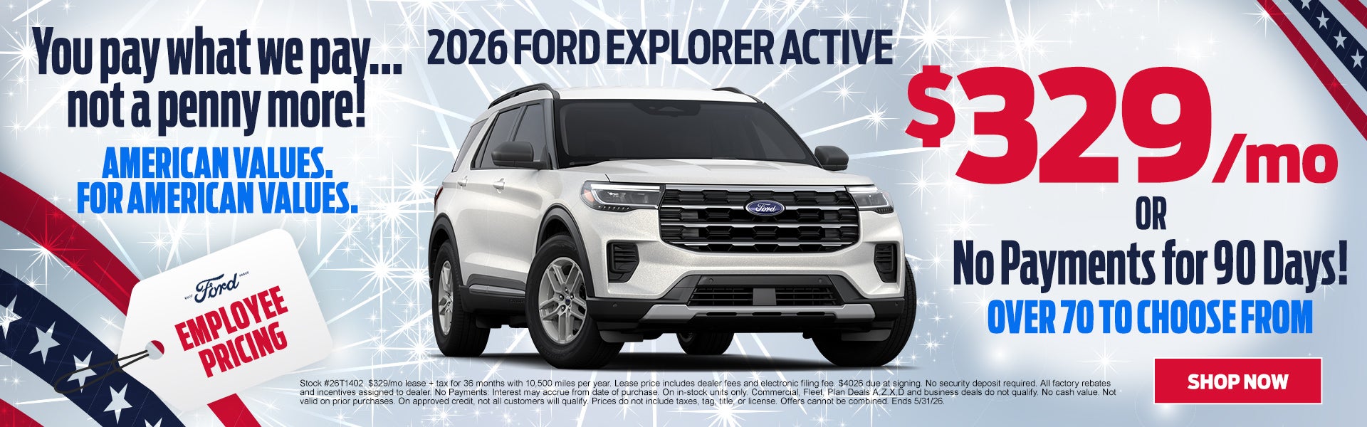 2026 Explorer Active $329/mo