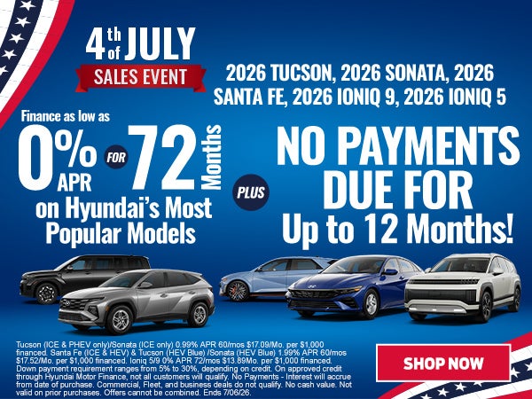 0% for 72/mo PLUS No Payments for up to 12 Months!