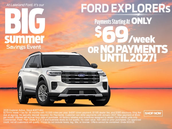 2026 Explorer Active starting at $69 a week
