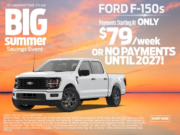 2025 F-150 XLT starting at $79 a week