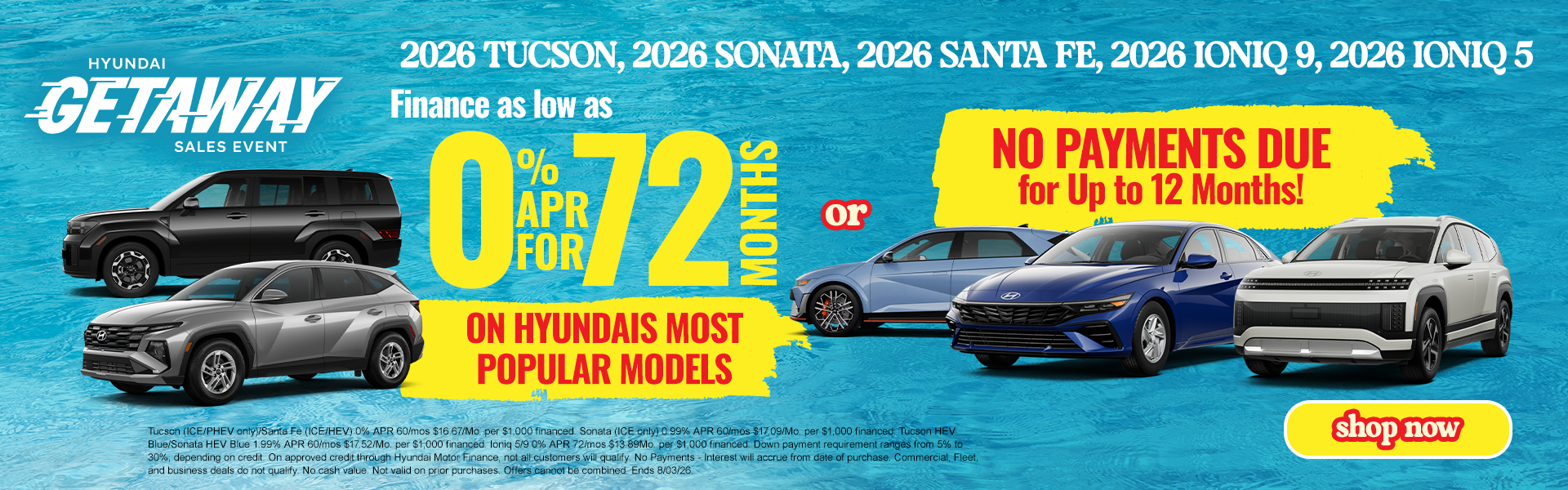 Finance as low as 0% APR for 72/mo 
