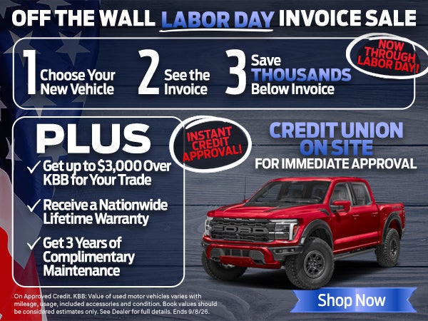 OFF THE WALL SALES EVENT AT LAKELAND FORD