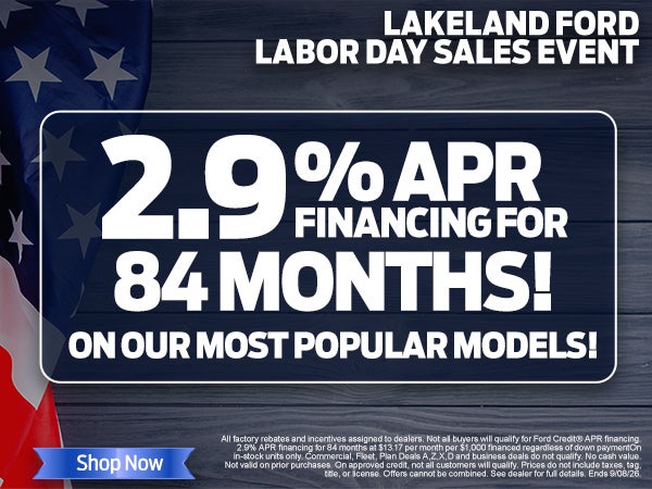 2.9% for 84 Months