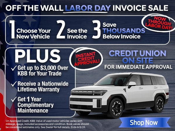 OFF THE WALL SALES EVENT AT LAKELAND HYUNDAI