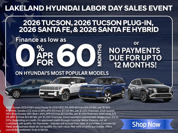 0% for 60/mo OR No Payments for up to 12 Months!